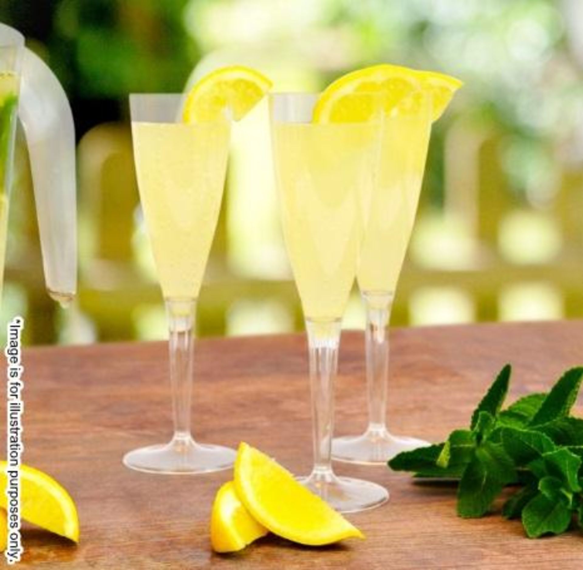 400 x Disposable Clear Plastic Champagne Flutes (170ml) - Brand: Remmerco CG111P - Brand New - Image 2 of 4