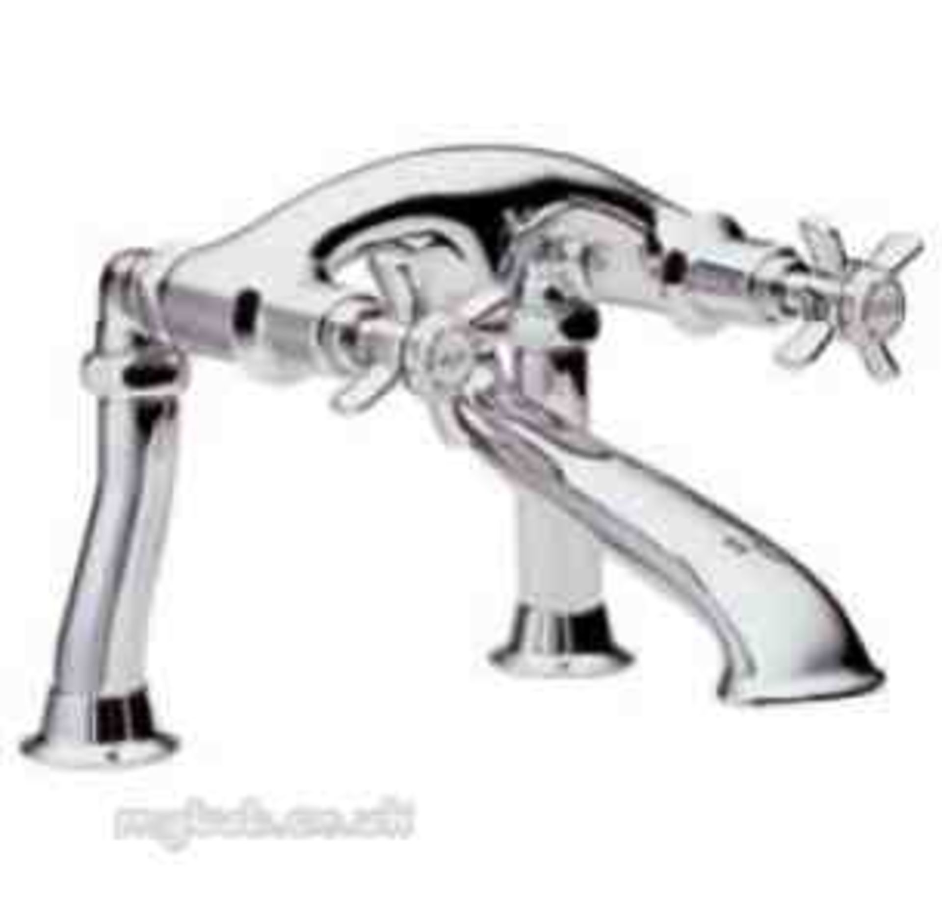 1 x Francis Pegler Traun Basin and Bath Filler Tap Set - Includes Bath Filler Tap and Basin Tap -