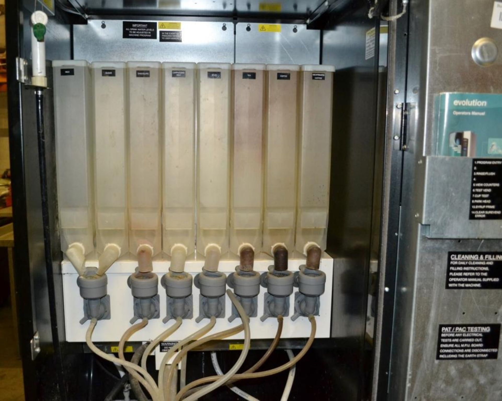 1 x Crane "Evolution" Hot Beverage Drinks Vending Machine With Keys - Year: 2009 - Recently Taken - Image 8 of 14