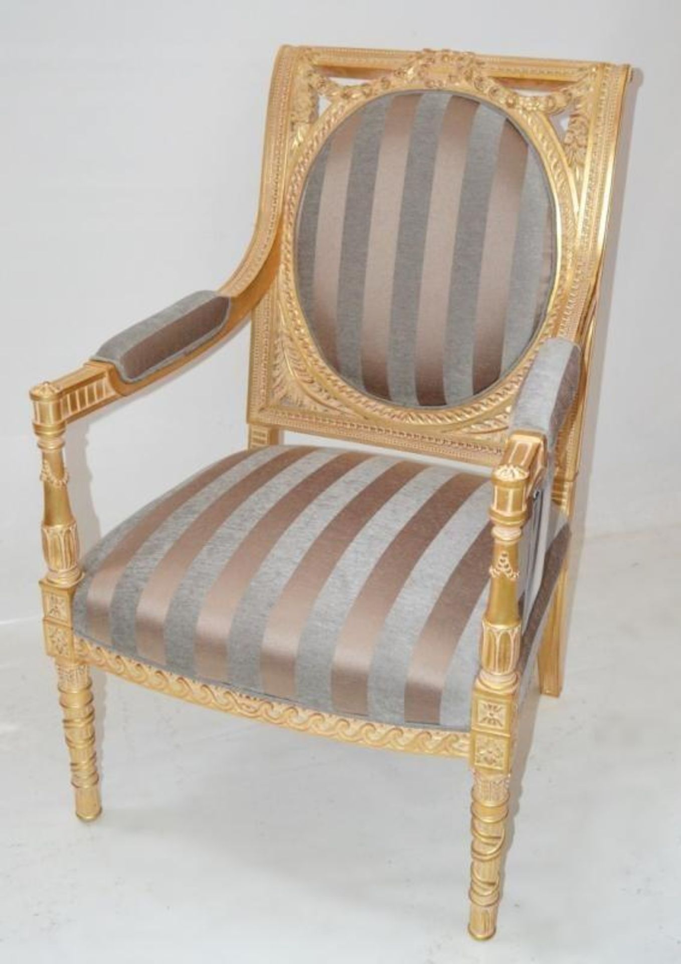 1 x DURESTA Flavia Chair - Features A Hand-Carved Hard Wood Frame With Hand-Stitched Coil Sprung Sea - Image 4 of 16