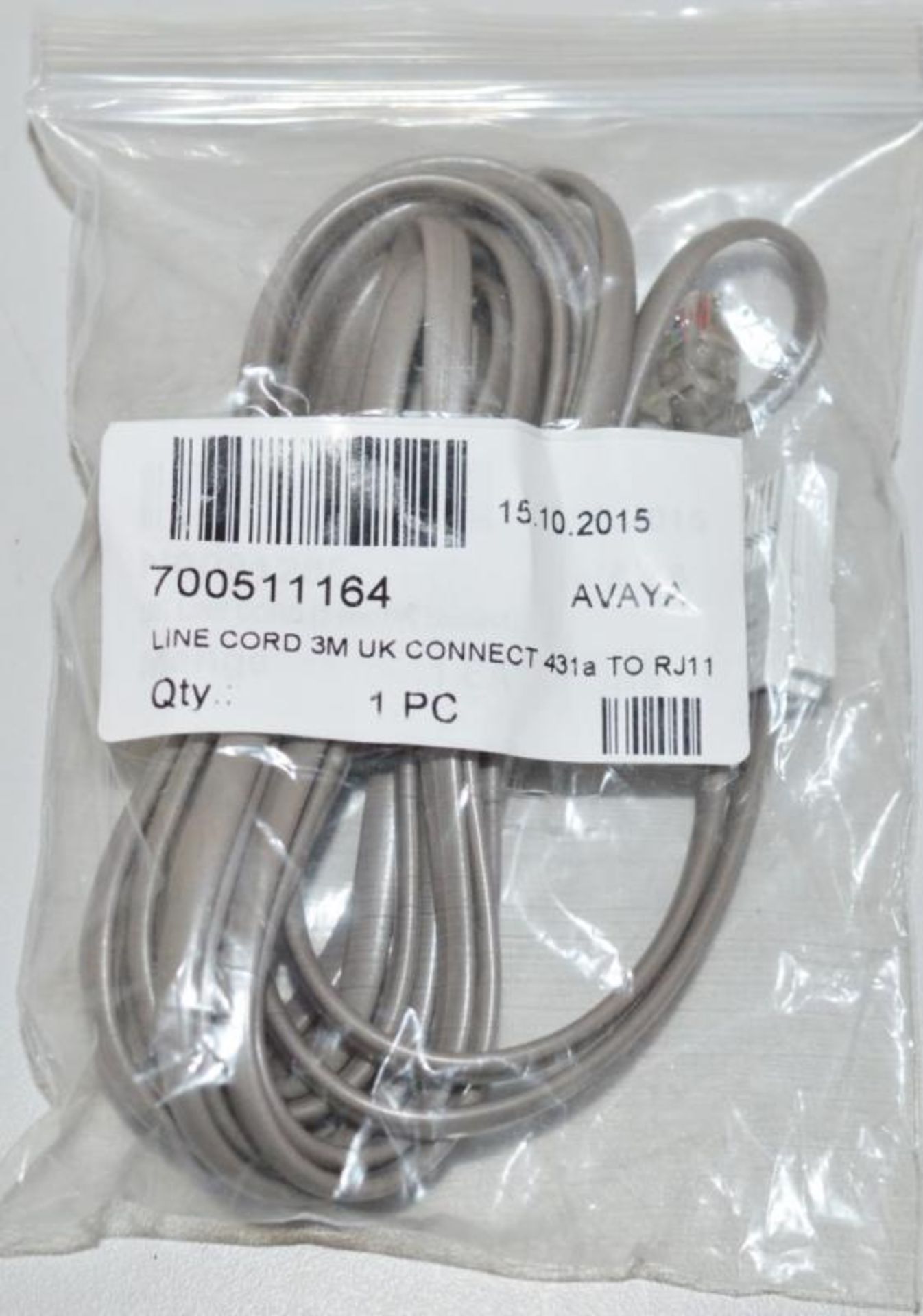 44 x Avaya Line Cord 3m UK Connect Telephone Cables - 41A to RJ11 - Brand New Stock - CL249 - Locati - Image 3 of 3