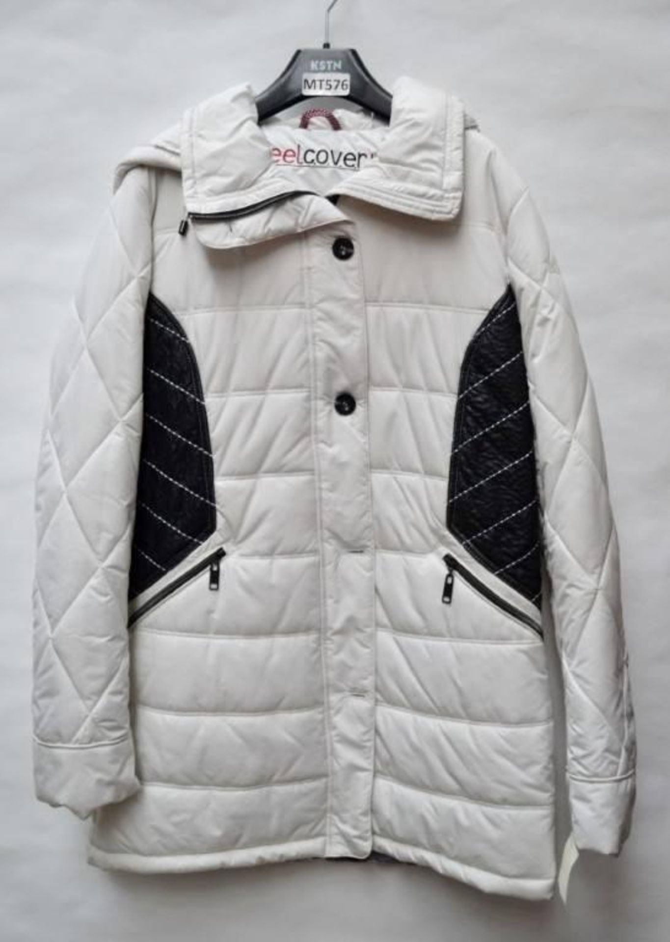 1 x Steilmann Feel KSTN C.o.v.e.r By Kirsten Womens Coat - Poly Down Filled Coat In Cream With Detac - Image 4 of 6