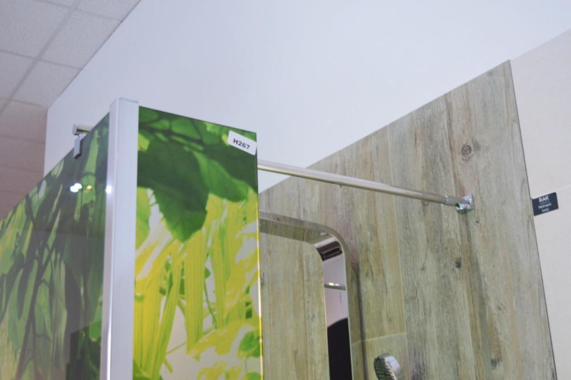 1 x Roman Showers Decam Expressions Rainforest Printed Wetroom Shower Panel With Left and Right Retu - Image 3 of 7
