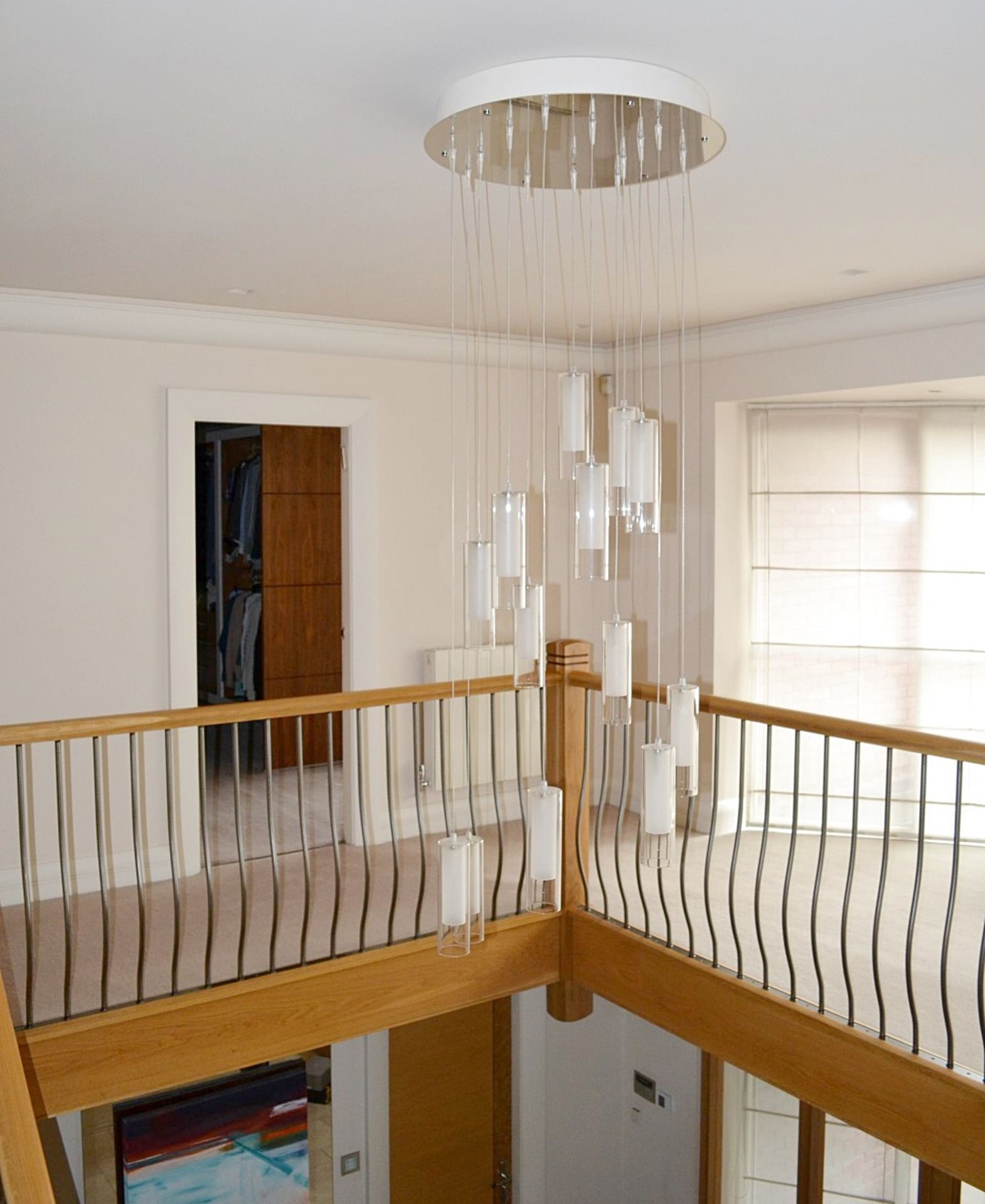 1 x Glass 12-Light Chandelier - Approx 160cm Drop - NO VAT ON HAMMER *Stunning Item* - Image 2 of 6