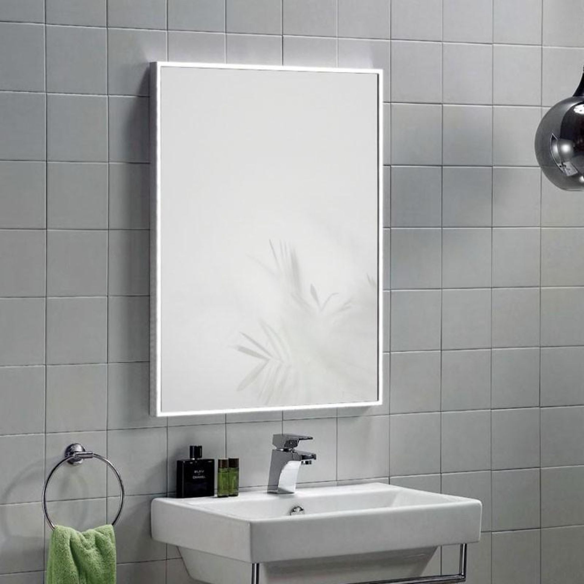 1 x Voda Eden LED Illuminated Bathroom Mirror With Built in Demister - H80 x W60 cms - CL406 - Ref H