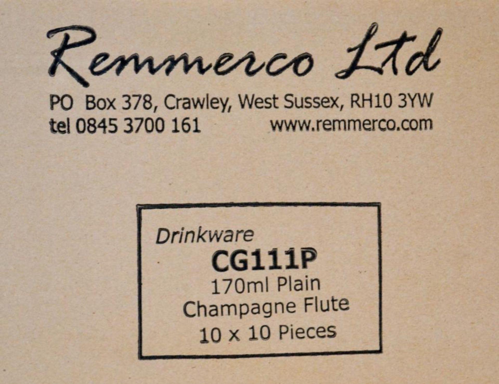 400 x Disposable Clear Plastic Champagne Flutes (170ml) - Brand: Remmerco CG111P - Recently - Image 3 of 3