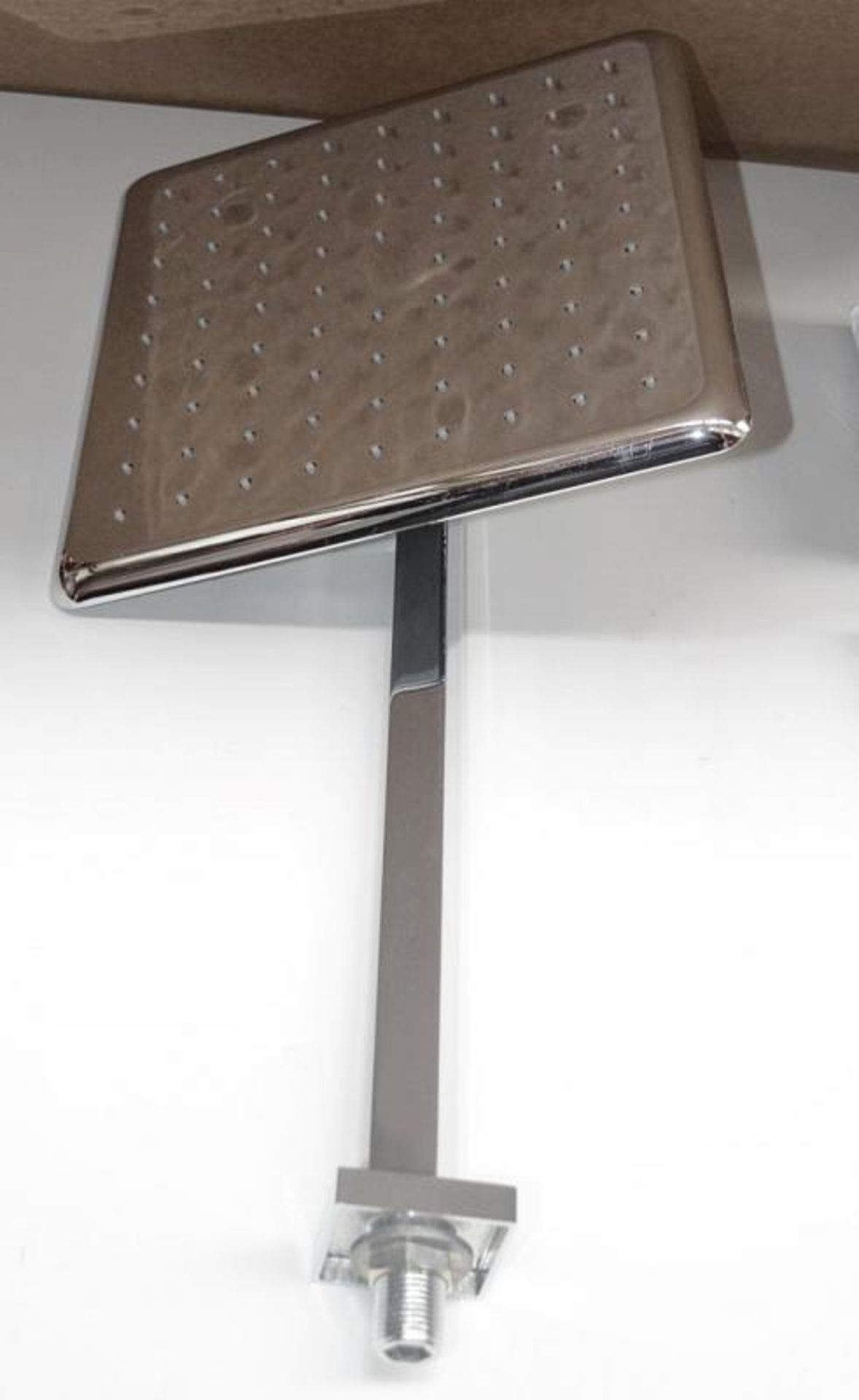 1 x Large 28x28cm Square Rain Shower Head With A 41cm Long Shower Arm - Ref: M178 - CL190 - Unused B