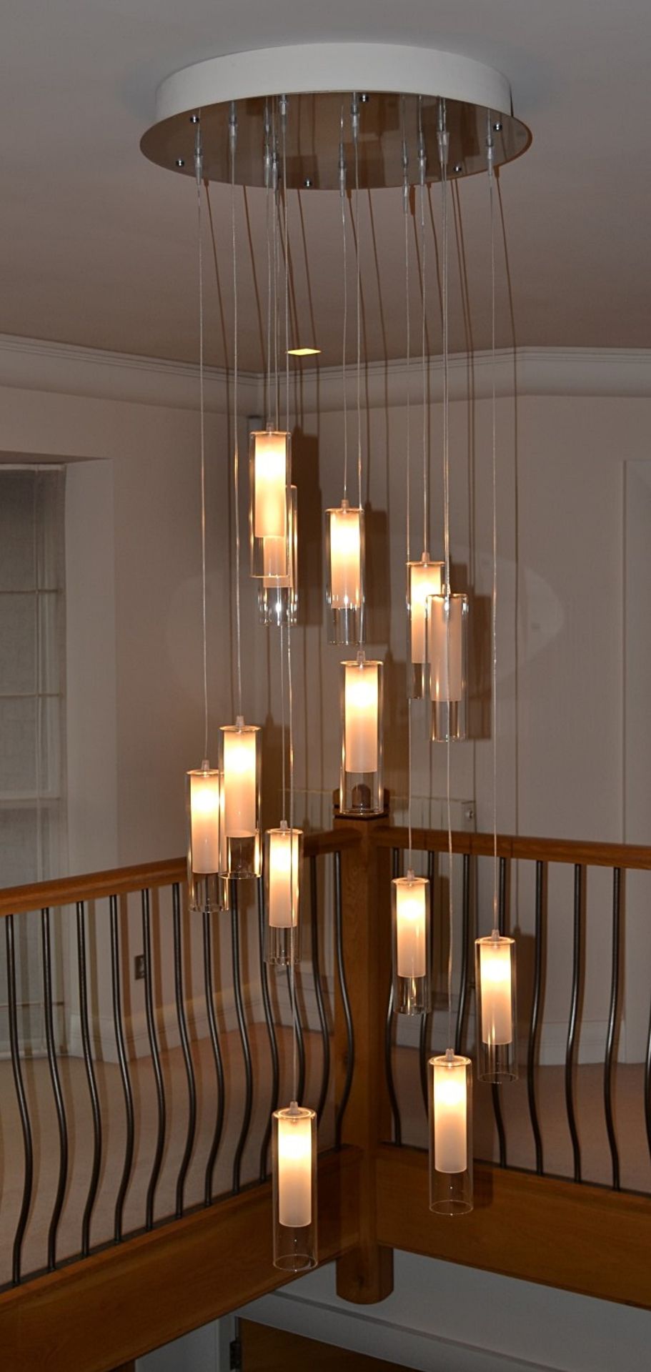 1 x Glass 12-Light Chandelier - Approx 160cm Drop - NO VAT ON HAMMER *Stunning Item* - Image 4 of 6