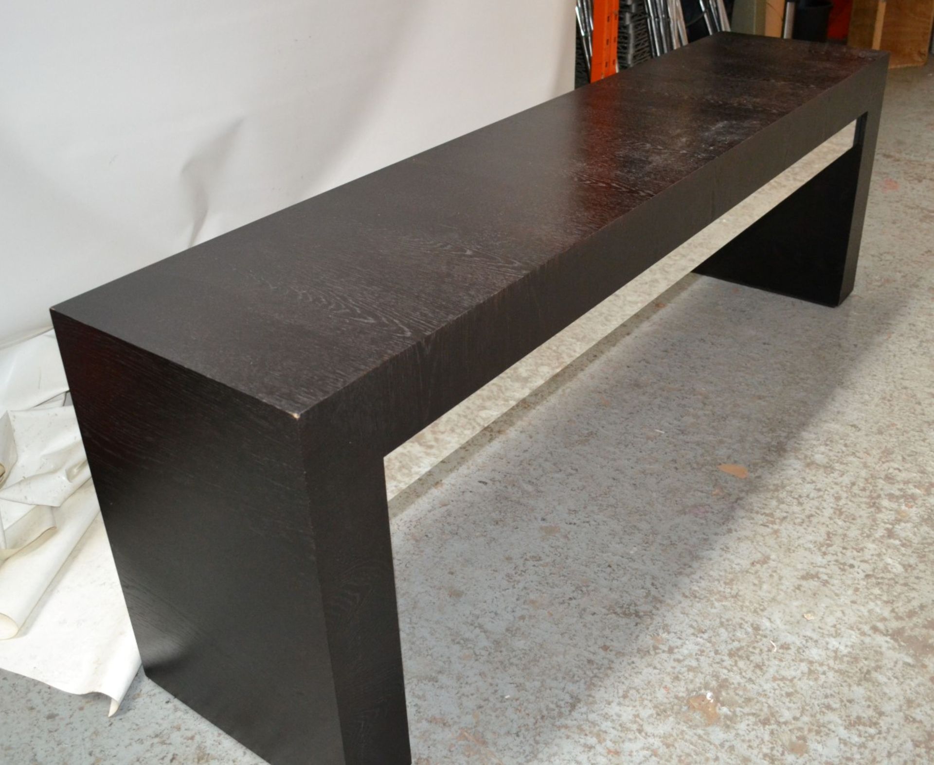 1 x Long Black Serving Table with Cutlery Drawer - CL314 - Location: Altrincham WA14 - *NO VAT On Ha - Image 2 of 14