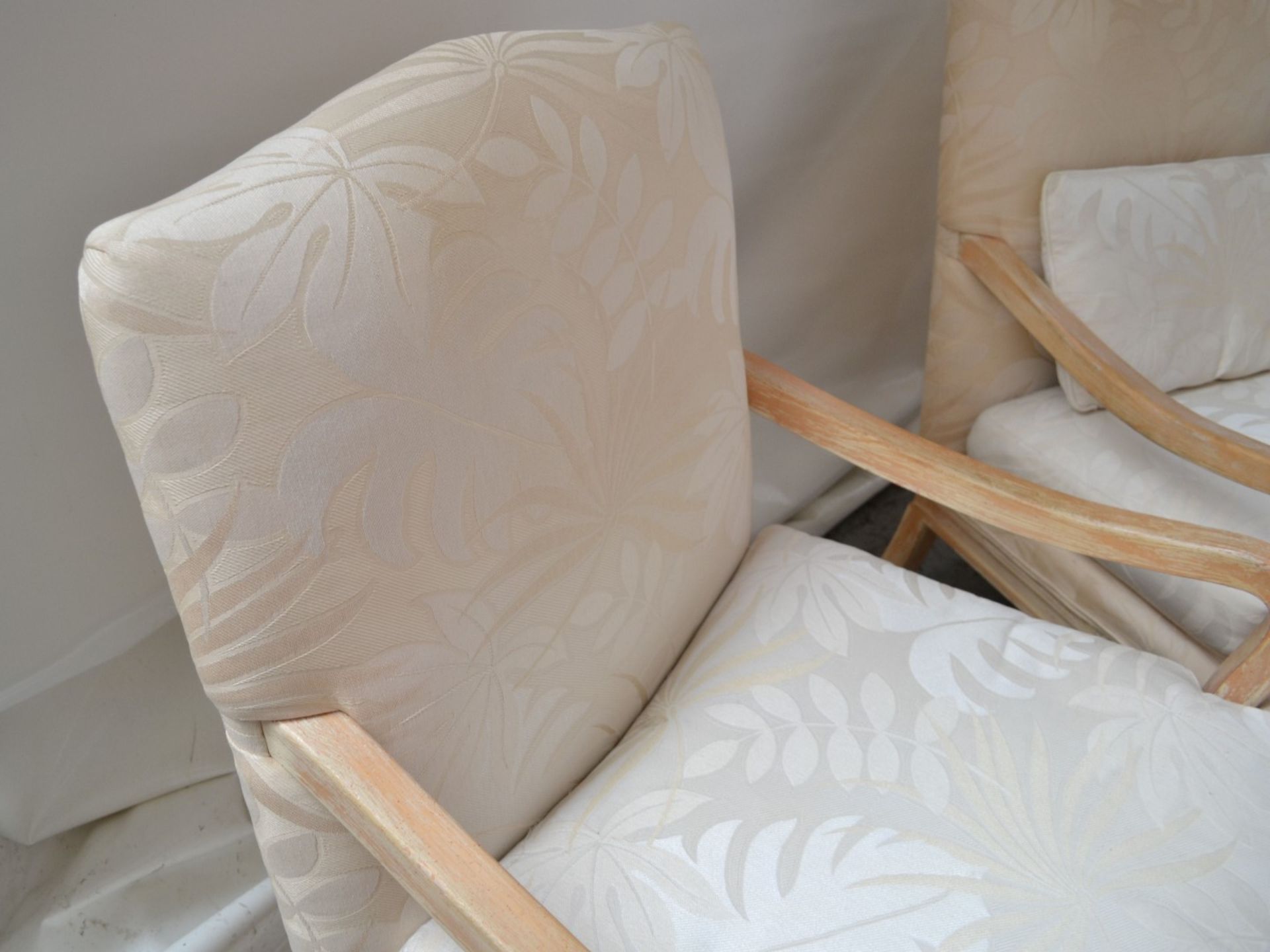 Pair of Cream Arm Chairs - CL314 - Location: Altrincham WA14 - *NO VAT On Hammer*Dimensions: - Image 6 of 9