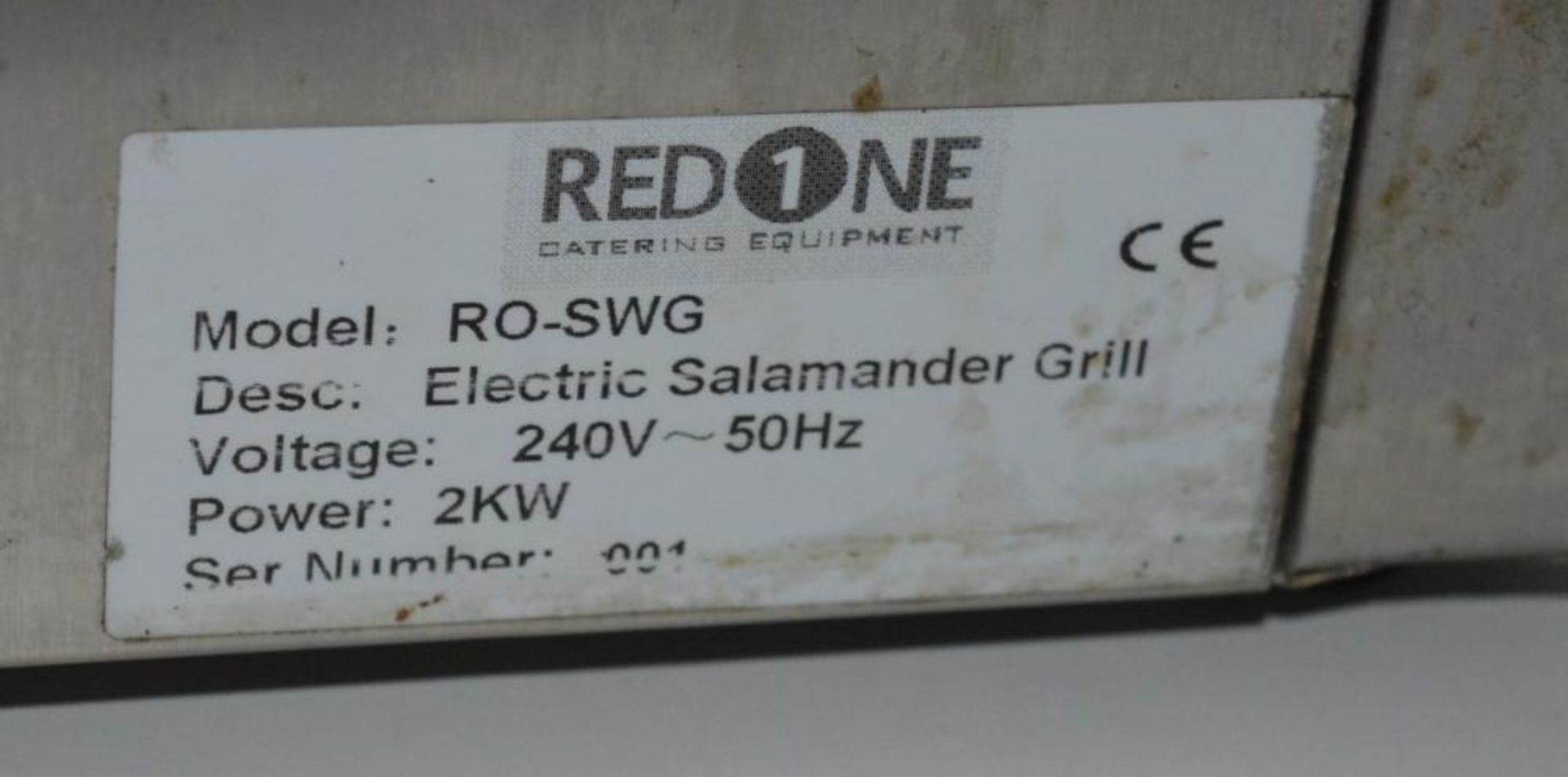 1 x RedOne Electric Salamander Grill - Model RO-SWG - 240v - CL290 - Ref JP377 - H28 x W60 x D30 cms - Image 4 of 4