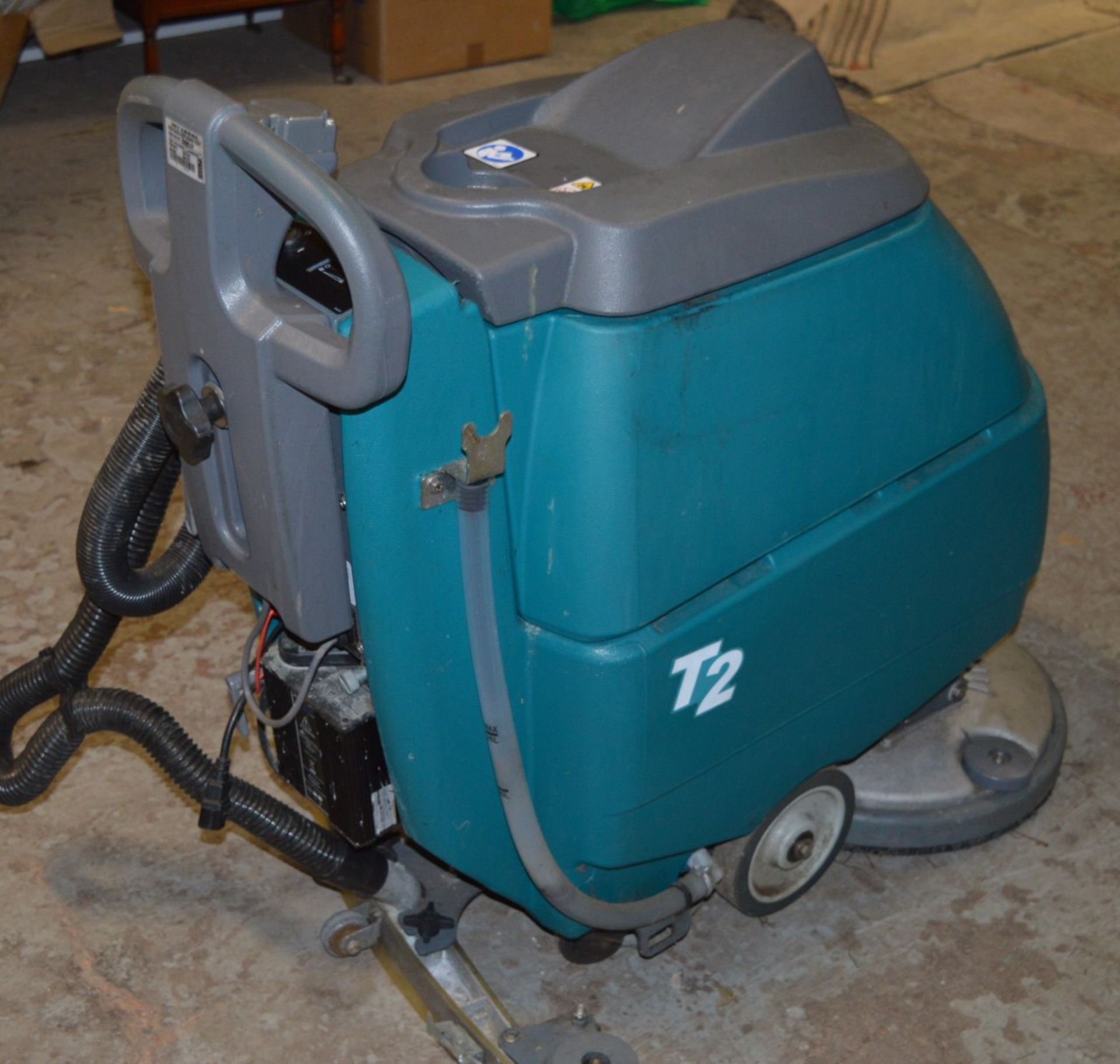 1 x Tennant T2 Mid-Size Walk-Behind Floor Scrubber - Supplied Keys and Spare Accessories - Ref: - Image 6 of 8