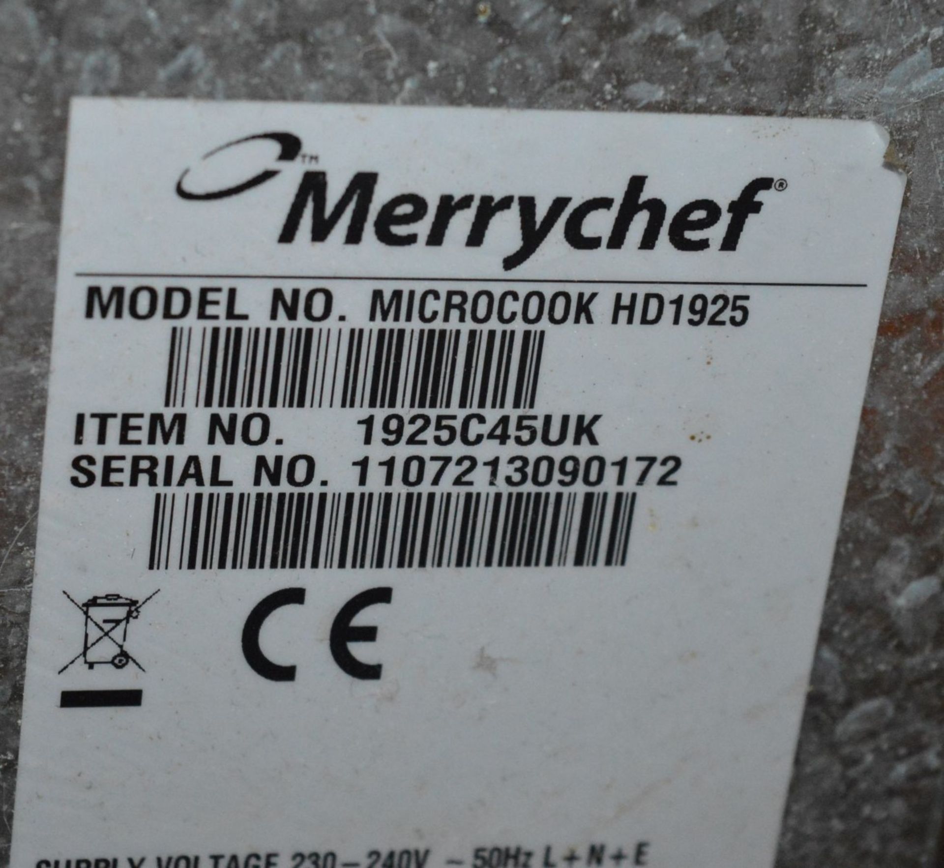 1 x Merrychef Microcook HD1925 - CL232 - Ref JP517 - Locaton: Bolton BL1 This item was removed - Image 5 of 5