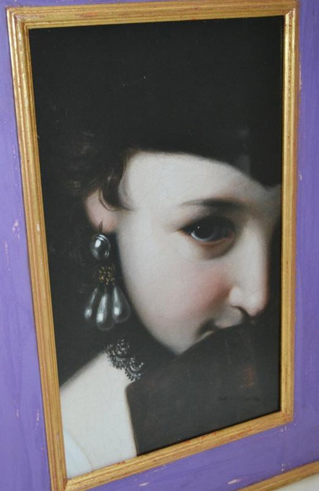 1 x Moissonnier Frères From France - Framed Picture Of Lady - Dimensions Length H72 x 53 x 3.5cm - - Image 2 of 6