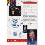 ENGLAND FOOTBALL: Signed 4to colour fold