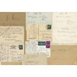 HITLER'S CHANCELLERY: Two signed postcar