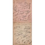 AUTOGRAPH ALBUM: An autograph album containing over 120 signatures, on multiple signed pages,