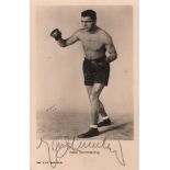 SCHMELING MAX: (1905-2005) German Boxer, World Heavyweight Champion 1930-32.