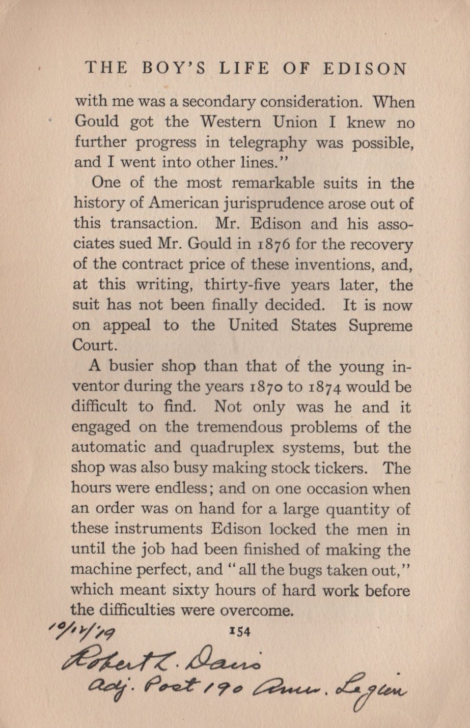 EDISON THOMAS: (1847-1931) American Inventor of the phonograph & light bulb among many other items - Image 36 of 57