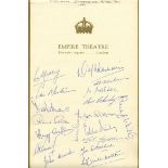 ENGLAND NATIONAL TEAM 1950: Multiple signed 8 x 13 page,