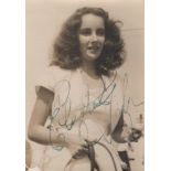 TAYLOR ELIZABETH: (1932-2011) British-born American Actress, Academy Award winner. Vintage signed 3.