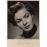 BERGMAN INGRID: (1915-1982) Swedish Actress, Academy Award winner.