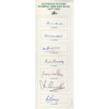 AUSTRALIA CRICKET: Signed printed slim 4to card entitled Australia Players Scoring 5000 Test Runs