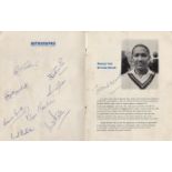 CRICKET: A printed 8vo programme for Sir Frank Worrell's West Indies XI Tour 1964,