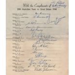 CRICKET: Selection of vintage signed album pages, pieces, a few signed team sheets etc.