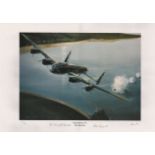 617 SQUADRON: Signed 23 x 16½ limited edition colour print entitled Dam Buster VC by artist Alan