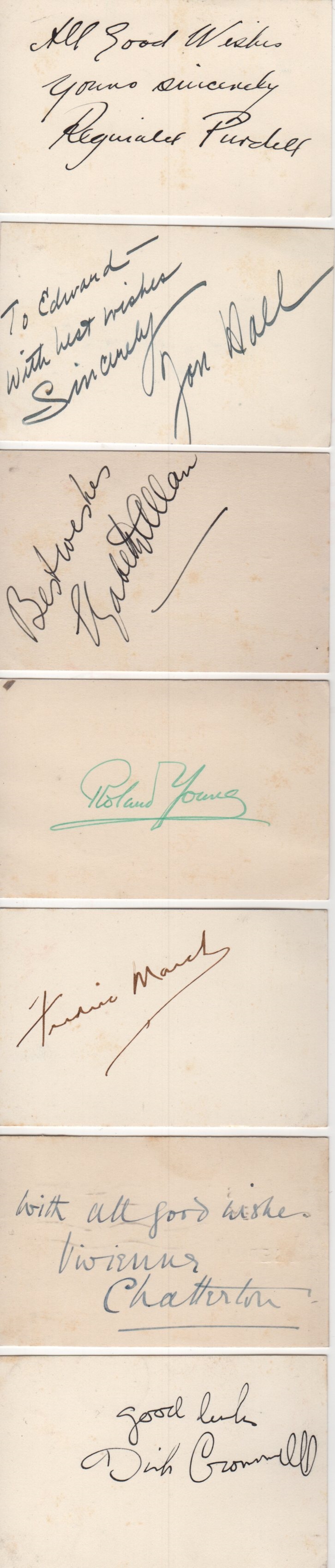 CINEMA: A good selection of vintage signed 12mo cards, a few pieces and letterheads etc. - Image 4 of 16