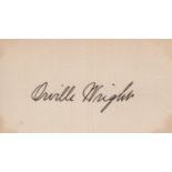 WRIGHT ORVILLE: (1871-1948) American Aviator who, with his brother Wilbur,