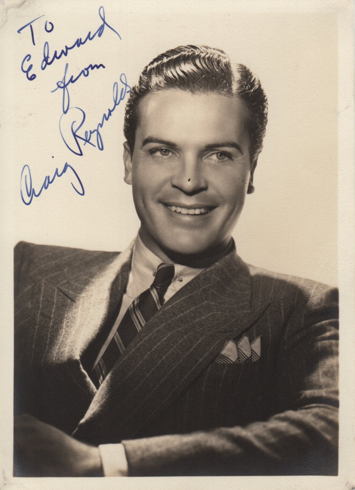 ACTORS: Selection of vintage signed 5 x 7 photographs by various film actors including Charlie - Image 5 of 6