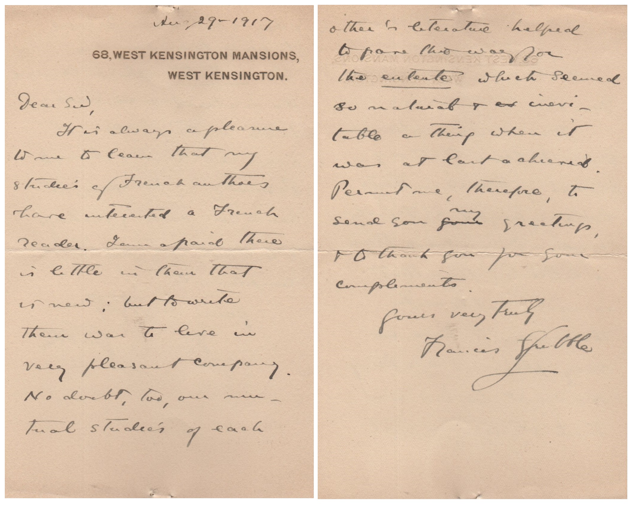 LITERATURE: A selection of World War I dated A.Ls.S., a few autograph quotations signed etc. - Image 9 of 13