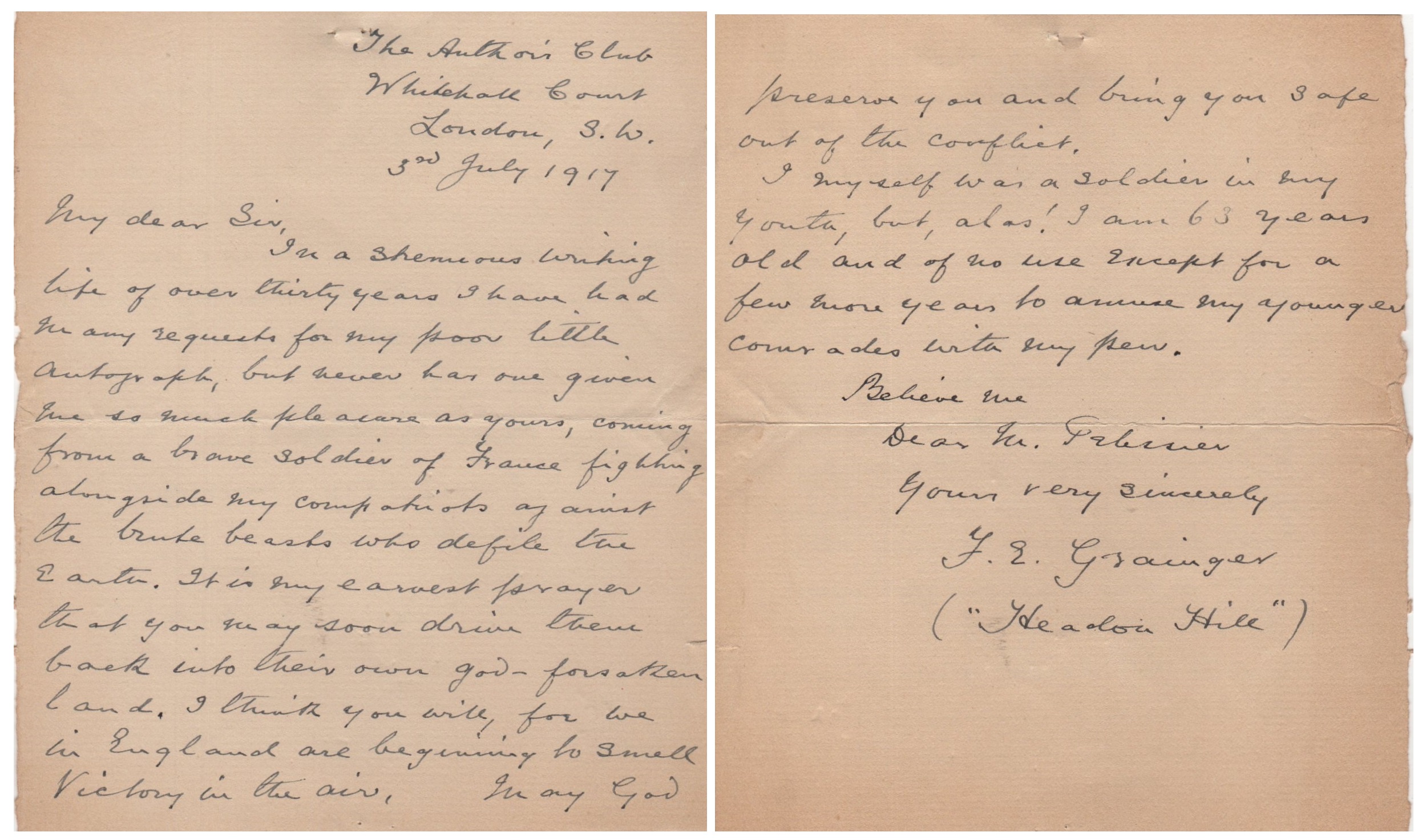LITERATURE: A selection of World War I dated A.Ls.S., a few autograph quotations signed etc. - Image 10 of 13