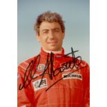 ALBORETO MICHELE: (1956-2001) Italian racing Driver and formula one Pilot. Colour signed 5.