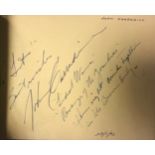 AUTOGRAPH ALBUM: A good autograph album containing over 40 signatures by various Hollywood film