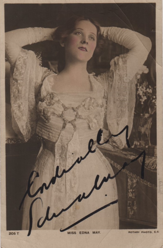 THEATRE: Selection of vintage signed postcard photographs by various Edwardian stage actresses and - Image 3 of 12