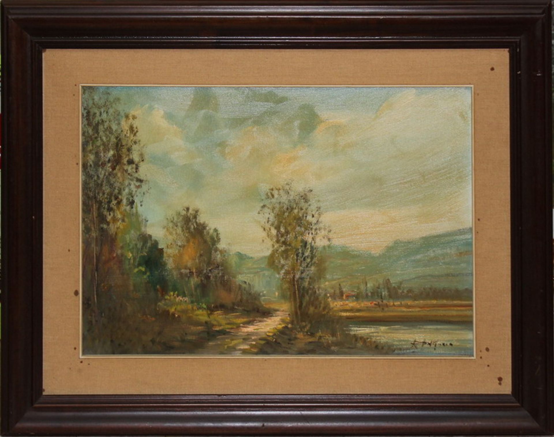 N. 3895 (V.F 848) PAESAGGIO, DEL GRECO RENZO, OLIO SU TELA 58X38