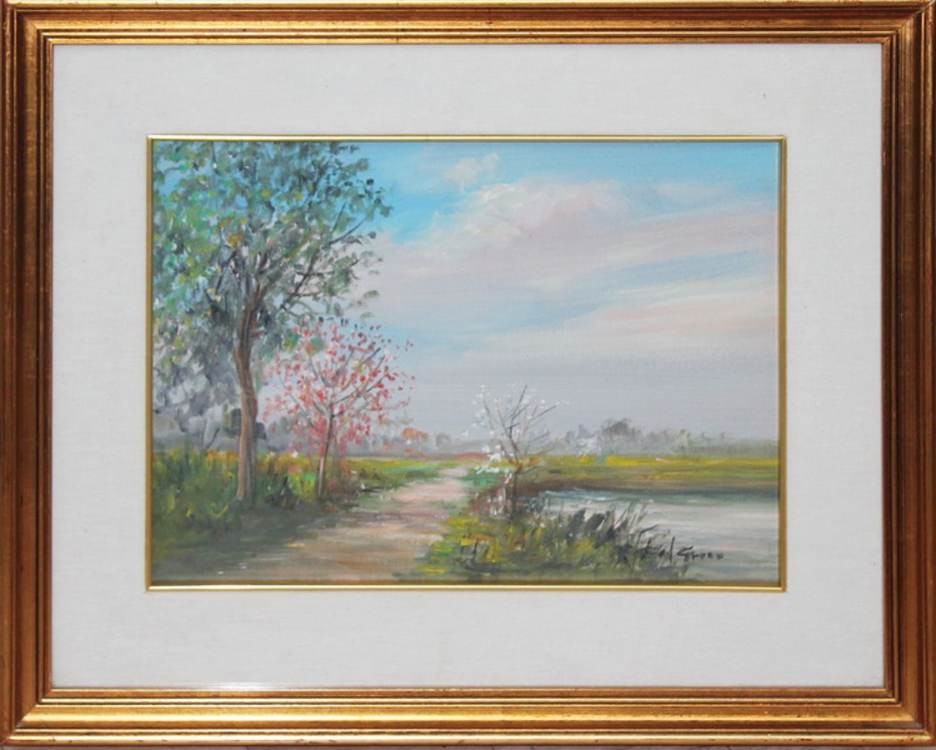 N. 3896 (V.F 848) PAESAGGIO, DEL GRECO RENZO, OLIO SU TELA 34X24