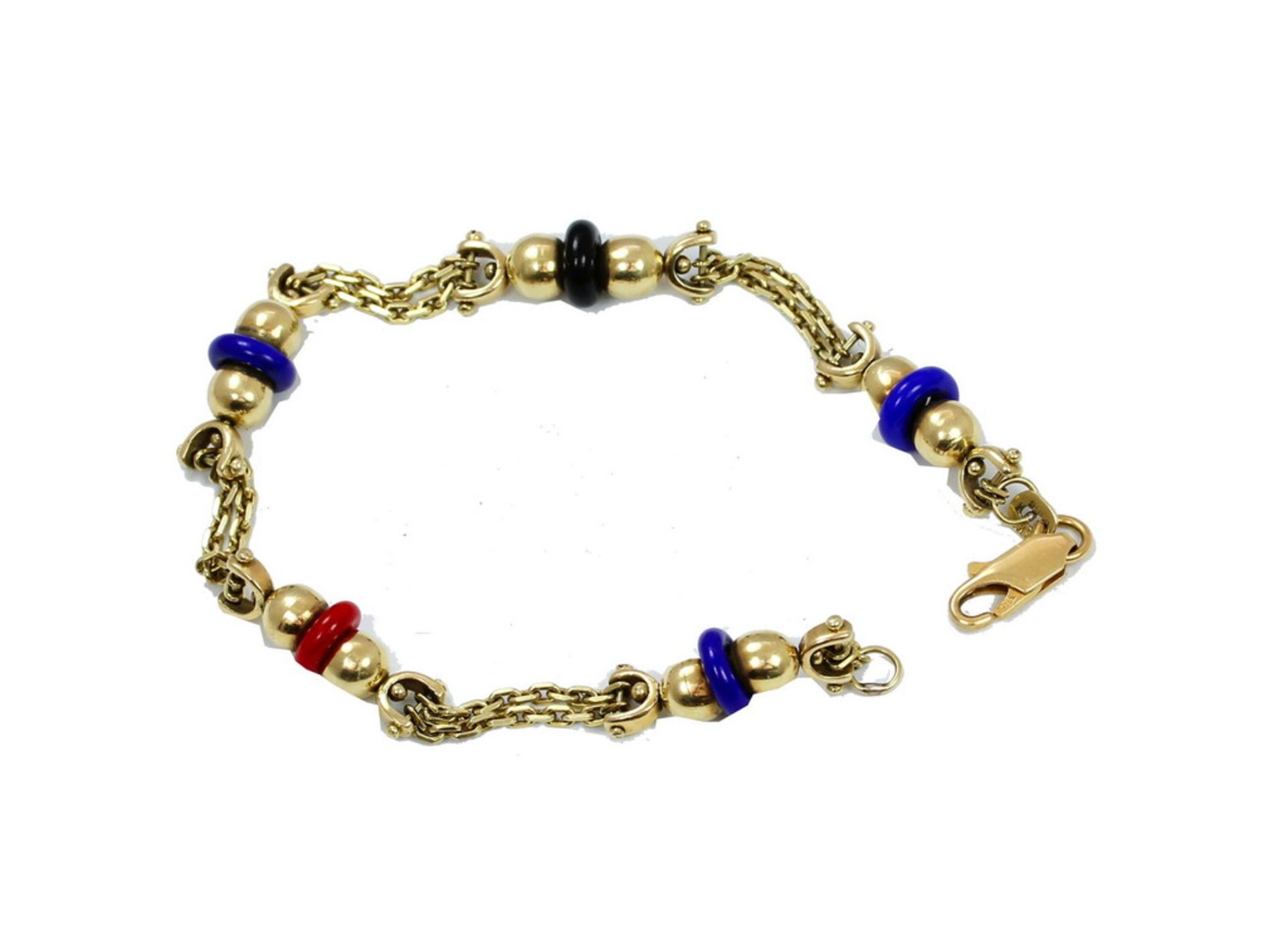 N. 4 (ES. N° 545/18 IVG N° 5.559 CORPI DI REATO) N. 1 BRACCIALE IN ORO GIALLO 14KT CON SFERE