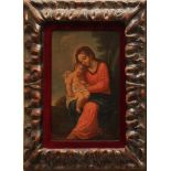 Madonna con bambino, fine '600 inizi '700, cm. 24x32