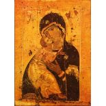 Riproduzione raffigurante Madonna di Vladimir, cm. 18x25