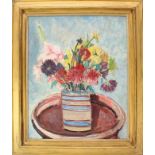 Vaso di fiori, olio cartoncino, Donati '66 cm. 50x62