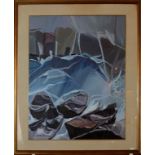 Le barche rotte, olio su tela, Giulio Balboni, cm. 60x80