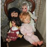 Lotto di 4 bambole anni 60-70'