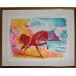 Nudo con cavallo, Grafica, Aligi Sassu 83/100 cm. 58x44