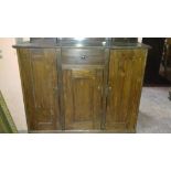 Credenza a 3 porte e cassetto fine '800, cm. 124x45 (V.F. 613 / 4030)