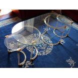 Tavolino con ripiani in vetro di murano, Seguso Vetri d'arte, SA 8, design Vittorio Rigattieri,