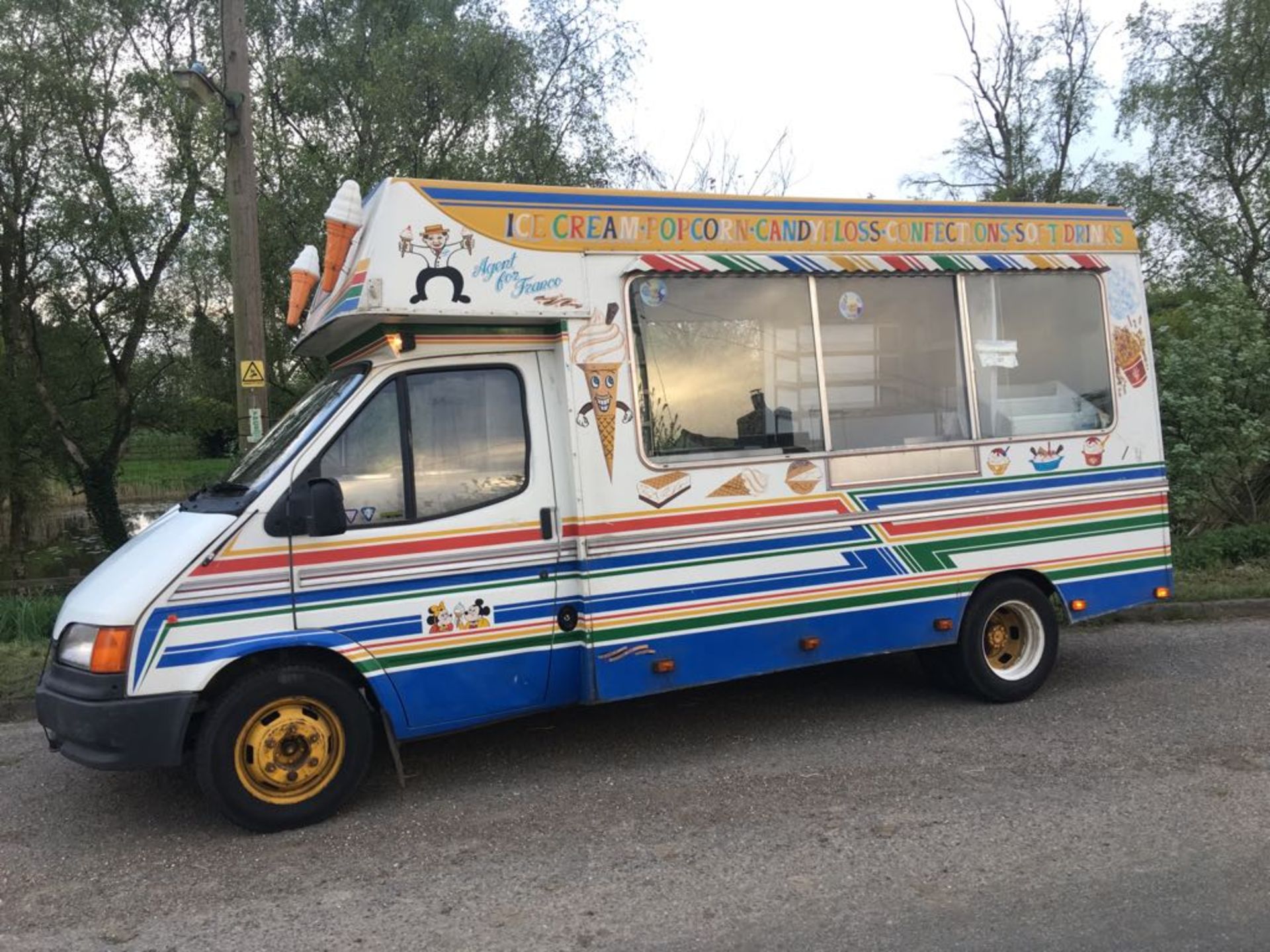 FORD ICE CREAM TRANSIT 190D LWB AUTO **CARPIGIANI ICE CREAM MACHINE** - Image 3 of 16